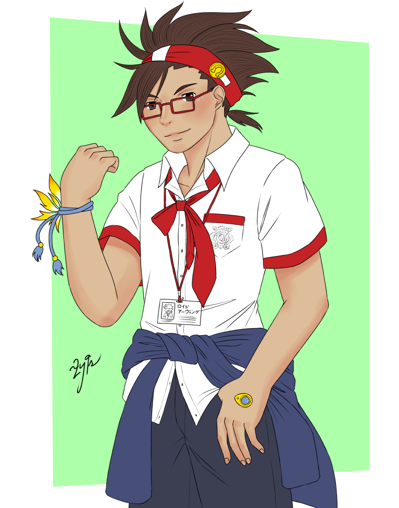 digital art of lloyd irving as a tracen academy trainer